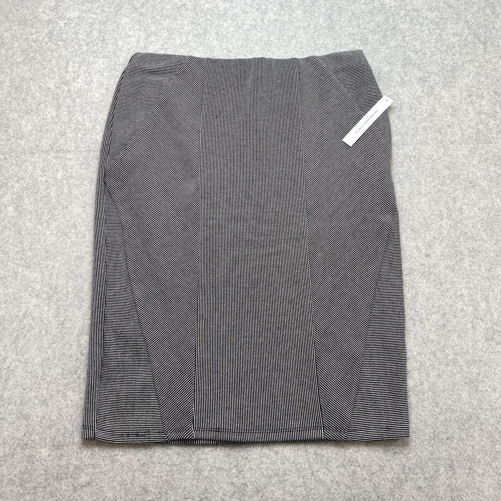 Joe B By Joe Benbasset Skirt Womens XL 31 Waist Black Striped Pencil Knee Length